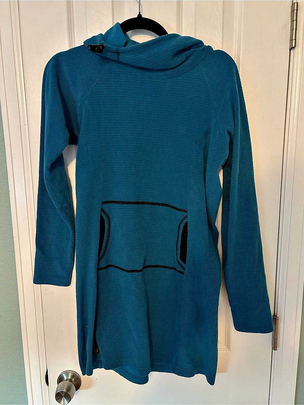 Melanzana Micro Grid Dress in Blue Size Medium